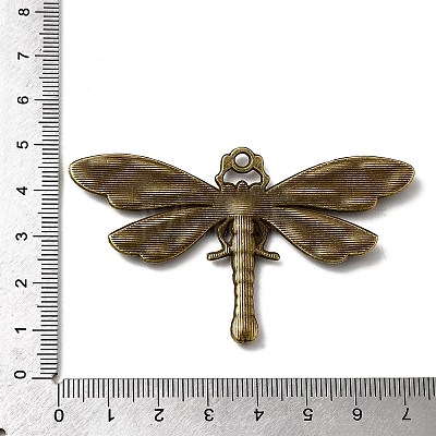 Tibetan Style Alloy Dragonfly Pendant Rhinestone Settings TIBEP-922-AB-FF-1