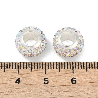 Alloy Rhinestone Clay Pave Beads ALRI-D300-03S-07-1