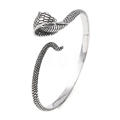 Retro 316 Surgical Stainless Steel Cuff Bangles BJEW-C142-13AS-1