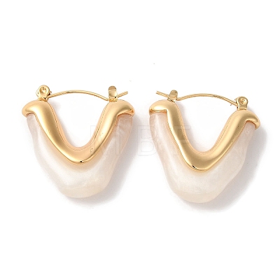 Golden Ion Plating(IP) 304 Stainless Steel Hoop Earrings for Women EJEW-L287-047G-1