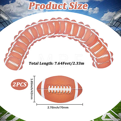 Rugby Decoration Paper Hanging Banners AJEW-SP0004-84-1