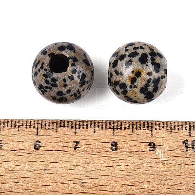 Natural Dalmatian Jasper European Beads G-Q602-09C-08-1