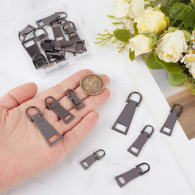 18Pcs 3 Styles Alloy Zipper Pull Tabs FIND-CY0001-83B-1