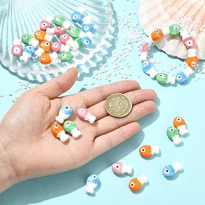 16Pcs Handmade Porcelain Ceramic Beads PORC-FS0001-68A-1