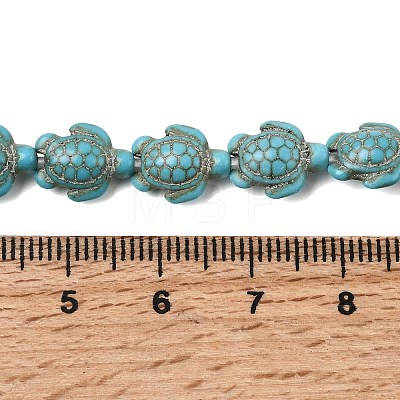 Synthetic Turquoise Beads Strands G-E456-35D-8x10mm-03-1