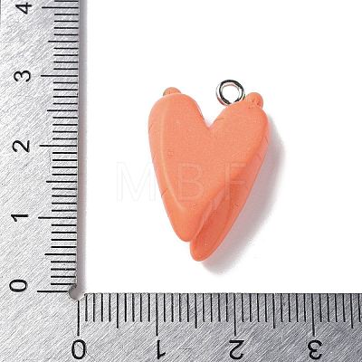 Resin Iron Pendants RESI-D280-04-1