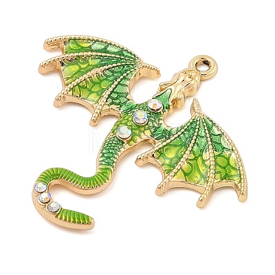 Rack Plating Alloy Enamel Pendants X-PALLOY-R451-05G-1