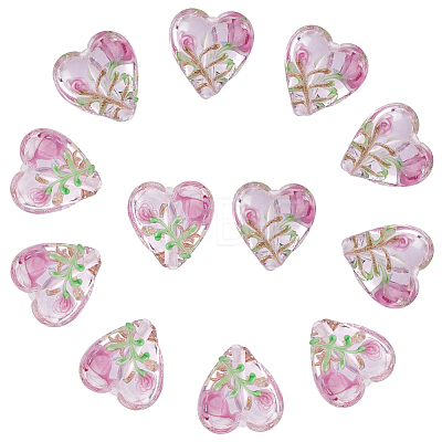 20Pcs Handmade Transparent Lampwork Beads BLOW-PA0001-02-1