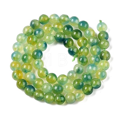 Dyed Natural White Jade Beads Strands G-T138-6mm-210-26-1