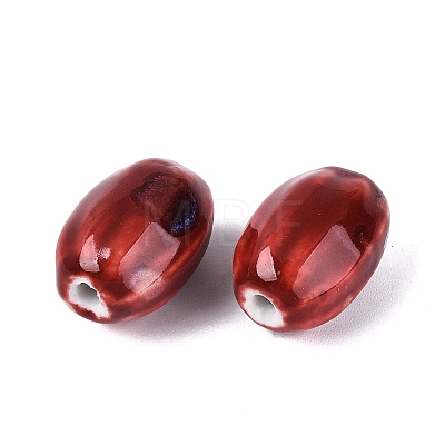 Vintage Handmade Porcelain Beads PORC-Q006-10E-1