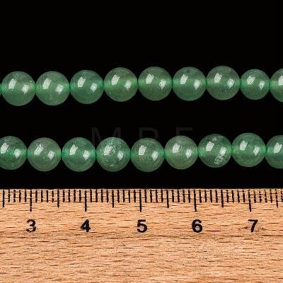 Natural Green Aventurine Round Bead Strands G-P070-37-6mm-1