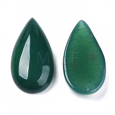 Natural Green Onyx Agate Cabochons G-N326-72I-1