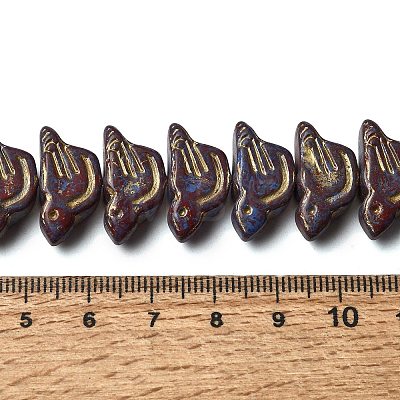Painted Glass Beads Strands GLAA-Z021-19B-1