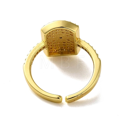 Brass with Cubic Zirconia Rings RJEW-B057-03G-02-1
