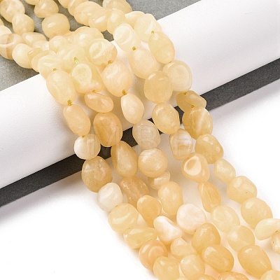 Natural Yellow Jade Beads Strands G-G146-A20-01-1