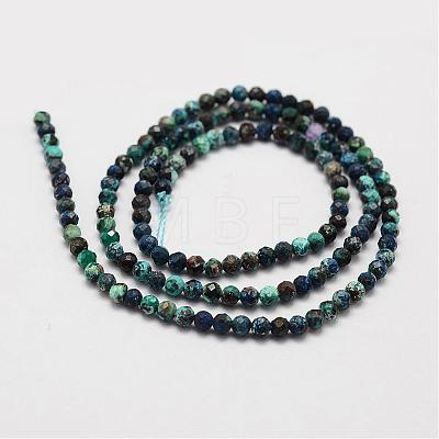 Natural Chrysocolla Beads Strands G-G663-09-3mm-1