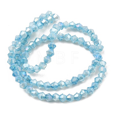 Imitation Jade Glass Beads Strands GLAA-P058-02A-02-1