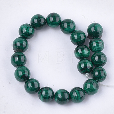 Natural Malachite Beads Strands G-S333-10mm-028-1