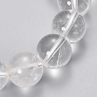 Natural Quartz Crystal Beaded Stretch Bracelets BJEW-Q692-46-8mm-1