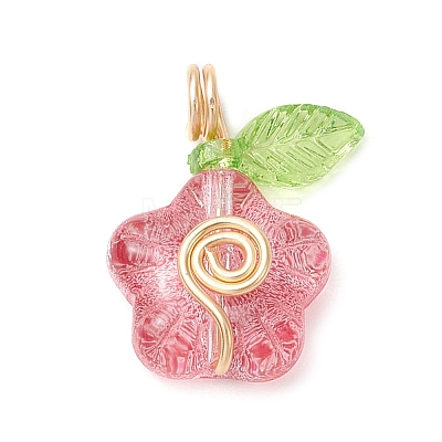 Transparent Glass Pendants PALLOY-JF03961-1