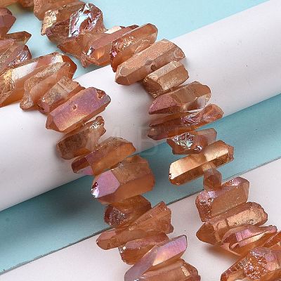 Natural Quartz Crystal Points Beads Strands G-K181-B22-1