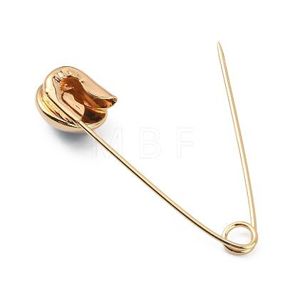 Alloy & Glass Safety Pins AJEW-WH0323-29B-1