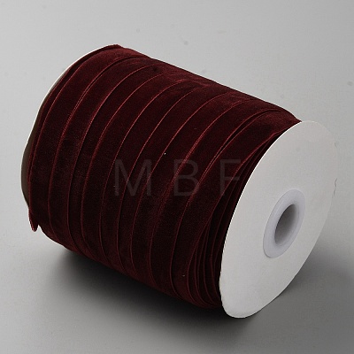 50 Yards Polyester Single Face Velvet Ribbon OCOR-WH0082-161B-1
