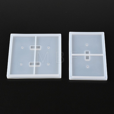 2Pcs Rectangle Socket Panel Silicone Mould Sets DIY-O015-08-1