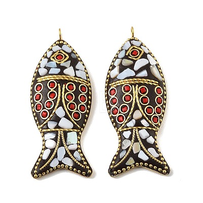 Handmade Polymer Clay Indonesia Big Pendants PY-CBAAA14-02C-02-1