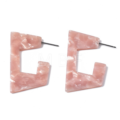 Cellulose Acetate(Resin) Stud Earrings KY-S163-381-1