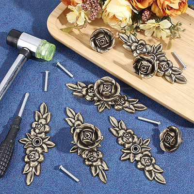 Flower Zinc Alloy Drawer Handle FIND-WH0366-399-1