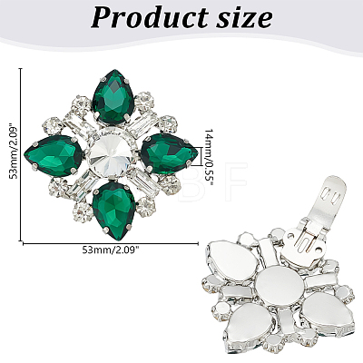 2Pairs Detachable Rhinestone Shoe Decorations DIY-AR0004-51A-1