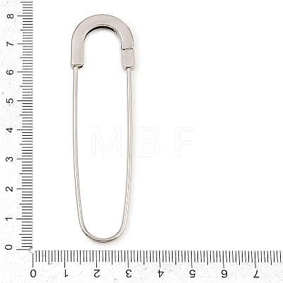 Alloy Extra Large Safety Pin Brooches PALLOY-P333-02P-1