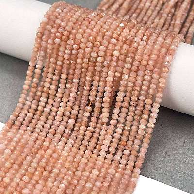 Natural Peach Moonstone Beads Strands G-H003-E10-01-1