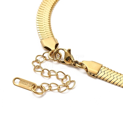 Ion Plating(IP) 304 Stainless Steel Herringbone Chain Necklace for Men Women NJEW-E076-03E-G-1