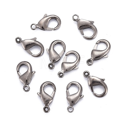 Brass Lobster Claw Clasps X-KK-903-B-NF-1