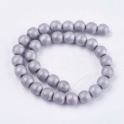 Electroplate Non-magnetic Synthetic Hematite Beads Strands G-M007-25A-1
