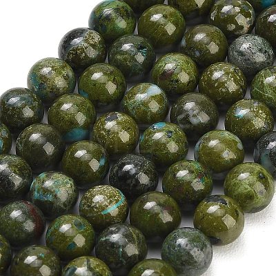 Natural Green Jasper Beads Strands GG-CBA007A-B04-8mm-1