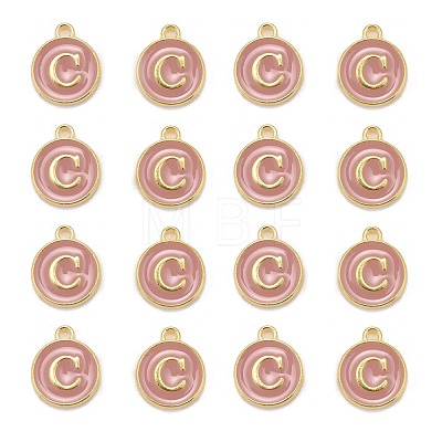 Golden Plated Alloy Enamel Charms ENAM-S118-07C-1