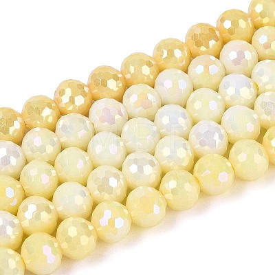 Anti-Tarnish Electroplate Glass Beads Strands GLAA-N056-6mm-05-1