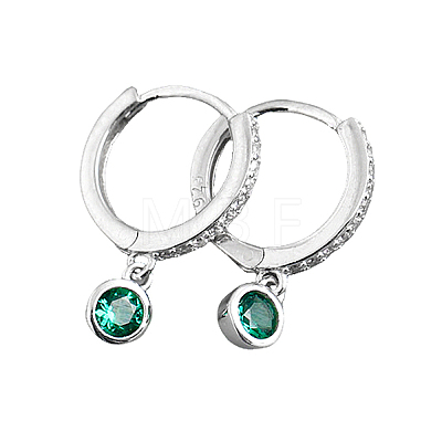 S925 Sterling Silver Flat Round Hoop Earrings TQ3244-5-1