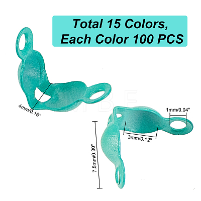CHGCRAFT 1500Pcs 15 Colors Iron Bead Tips IFIN-CA0001-57-1