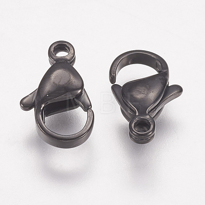 304 Stainless Steel Lobster Claw Clasps STAS-P185-12-B-1