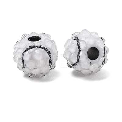 Sports Theme Opaque Acrylic European Beads RB-CBA95A4-04A-05-1