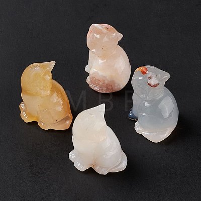 Natural Cherry Blossom Agate Sculpture Display Decorations G-F719-40G-1