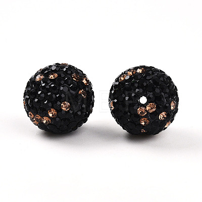 Polymer Clay Pave Rhinestone Beads RB-T018-01I-1