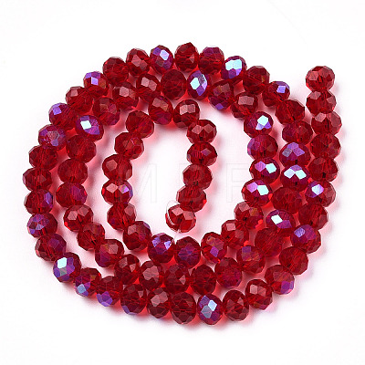Electroplate Glass Beads Strands LS-EGLA-A034-T10mm-L20-1