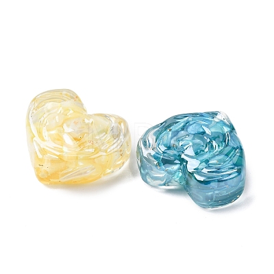 Transparent Resin & Natural Shell Beads RESI-B039-01B-1