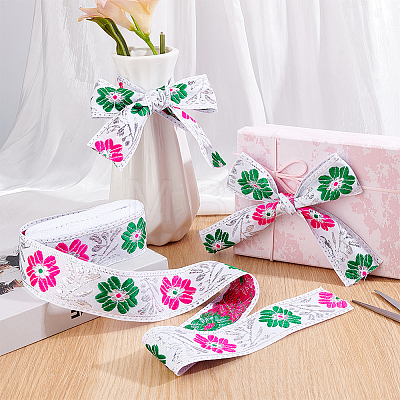 Polyester & Metallic Ribbon OCOR-WH0070-315B-1
