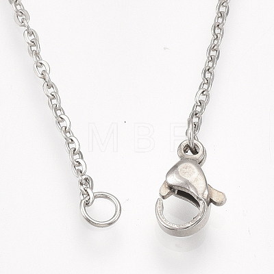 201 Stainless Steel Pendant Necklaces NJEW-T009-JN064-1-45-1